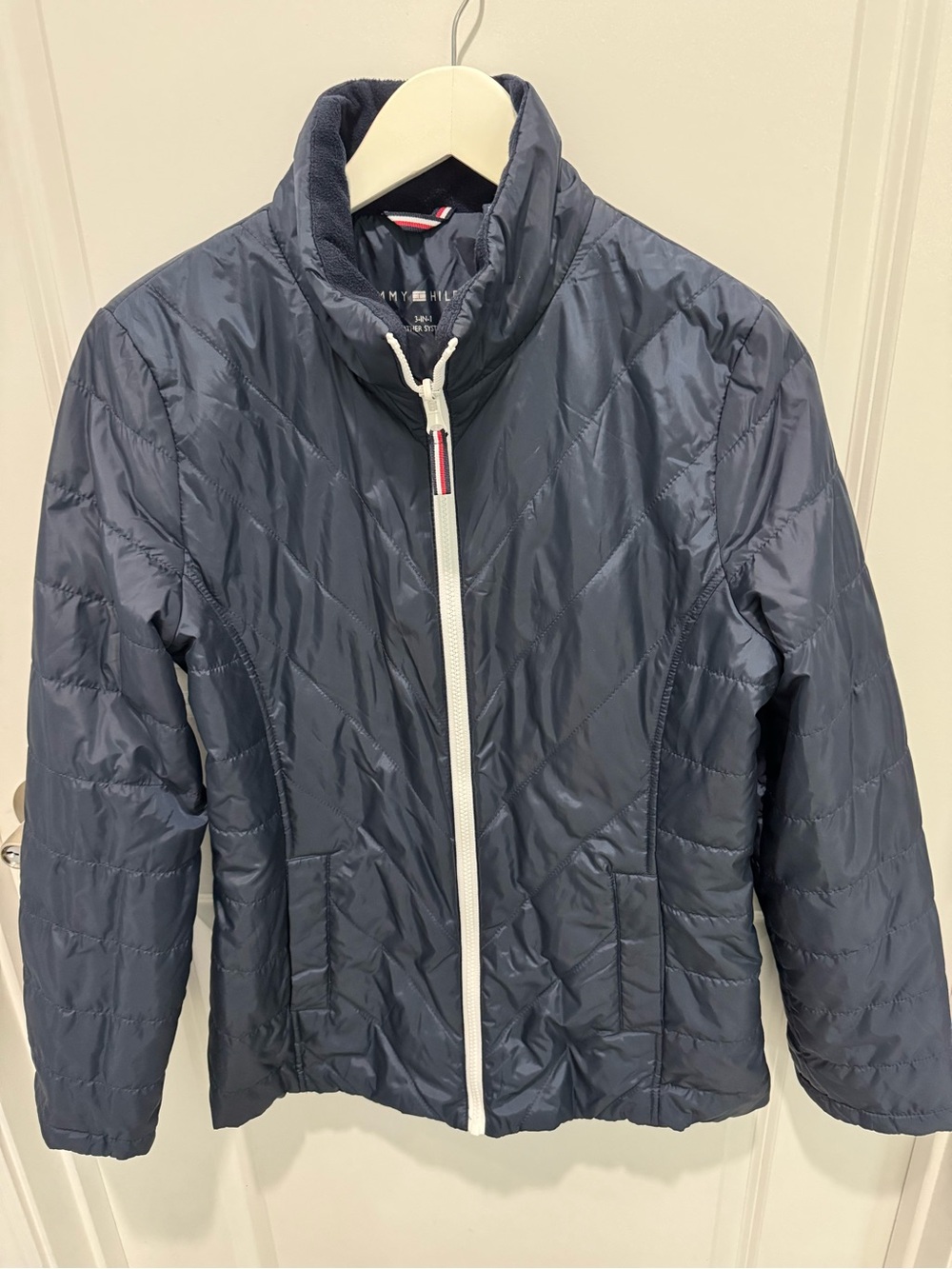 Tommy Hilfiger Women’s Navy Packable 3-1 All Weather Quilted Jacket M NWOT